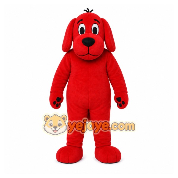 Red Dog Mascot Costume with Custom Logo Red Dog Mascot Costume with Custom Logo