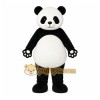 Black Panda Mascot Costume with Custom Logo Black Panda Mascot Costume with Custom Logo