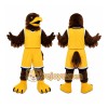 Yellow Eagle Mascot Costume with Custom Logo