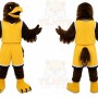 Yellow Eagle Mascot Costume with Custom Logo