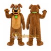 Brown Dog Mascot Costume with Custom Logo