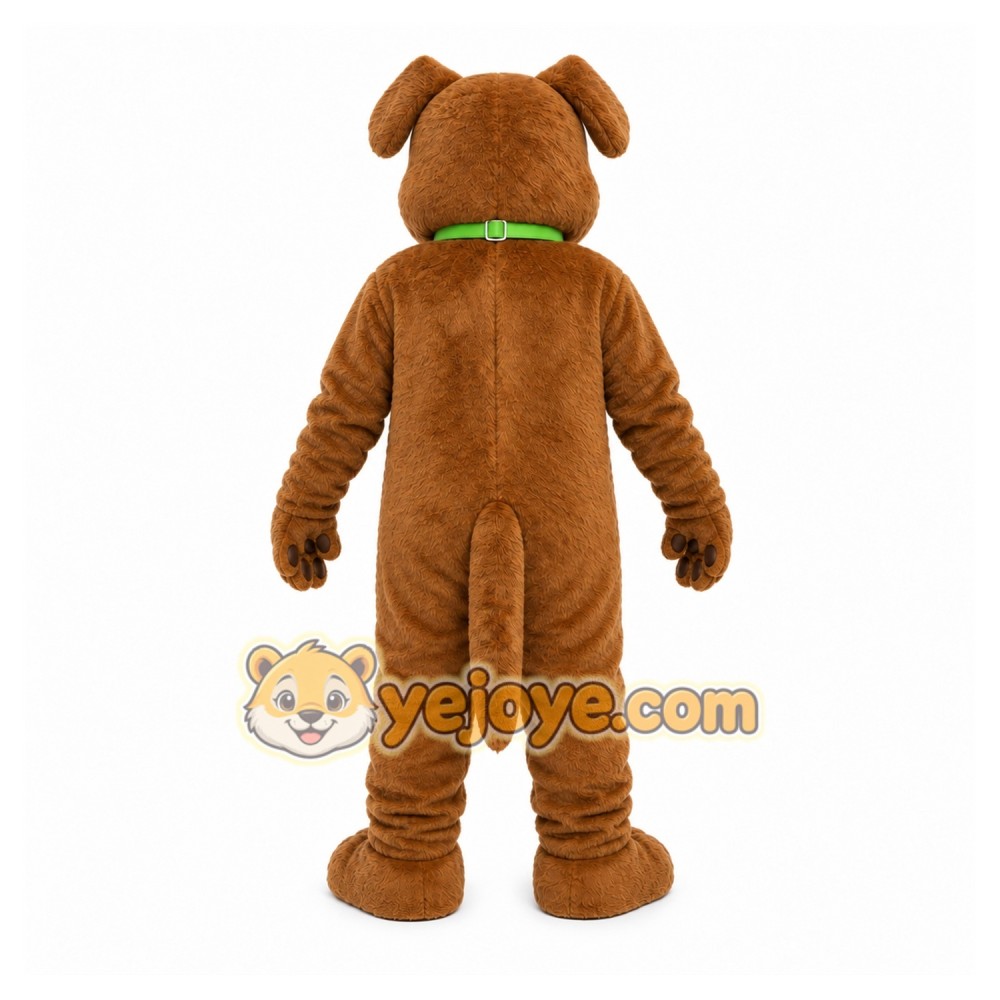 Brown Dog Mascot Costume with Custom Logo