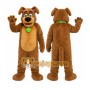 Brown Dog Mascot Costume with Custom Logo