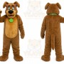 Brown Dog Mascot Costume with Custom Logo