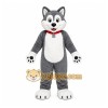 Gray Dog Mascot Costume with Custom Logo Gray Dog Mascot Costume with Custom Logo