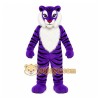 Purple Tiger Mascot Costume with Custom Logo Purple Tiger Mascot Costume with Custom Logo