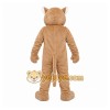 Tan Cougar Mascot Costume with Custom Logo