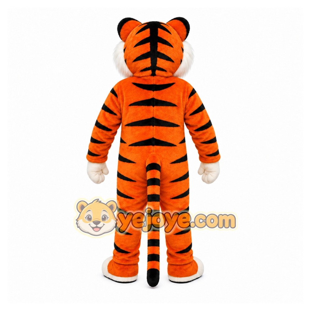 Orange Tiger Mascot Costume with Custom Logo Orange Tiger Mascot Costume with Custom Logo