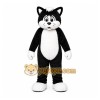 Black Cat Mascot Costume with Custom Logo