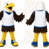 White Eagle Mascot Costume with Custom Logo