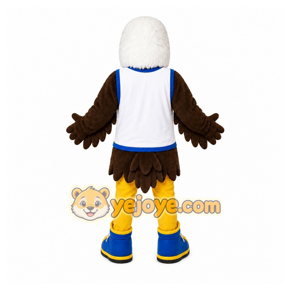 White Eagle Mascot Costume with Custom Logo White Eagle Mascot Costume with Custom Logo