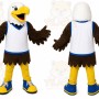 White Eagle Mascot Costume with Custom Logo
