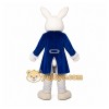 Blue Rabbit Mascot Costume with Custom Logo Blue Rabbit Mascot Costume with Custom Logo