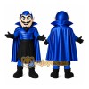 Blue Devil Mascot Costume with Custom Logo