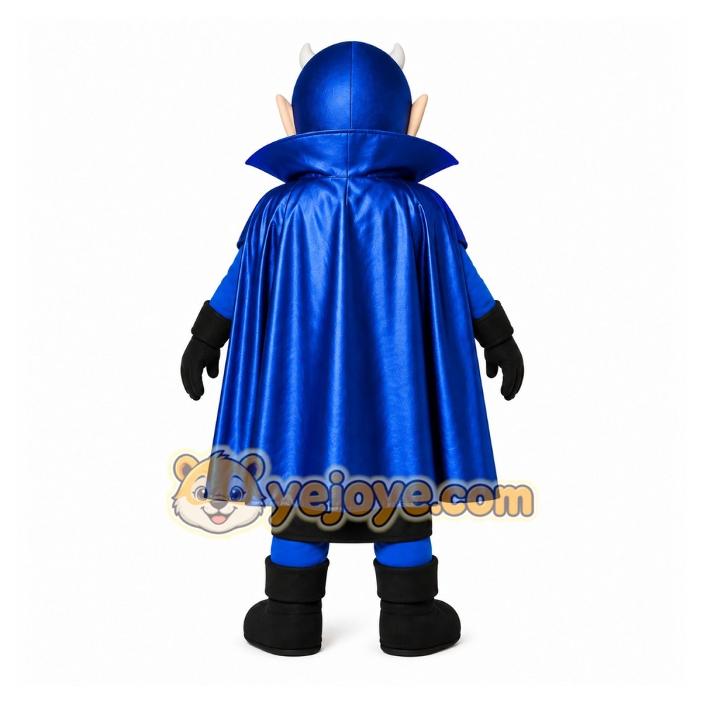 Blue Devil Mascot Costume with Custom Logo Blue Devil Mascot Costume with Custom Logo