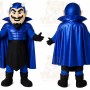 Blue Devil Mascot Costume with Custom Logo