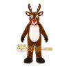 Brown Reindeer Mascot Costume with Custom Logo Brown Reindeer Mascot Costume with Custom Logo