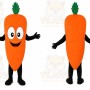 Orange Carrot Mascot Costume with Custom Logo