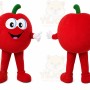 Red Apple Mascot Costume with Custom Logo