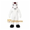 White Horse Mascot Costume with Custom Logo White Horse Mascot Costume with Custom Logo