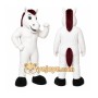 White Horse Mascot Costume with Custom Logo