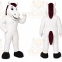 White Horse Mascot Costume with Custom Logo