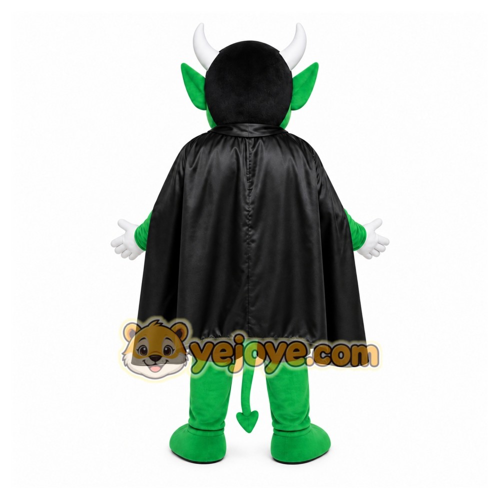 Green Devil Mascot Costume with Custom Logo Green Devil Mascot Costume with Custom Logo