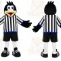 Black Bird Mascot Costume with Custom Logo