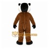 Brown Badger Mascot Costume with Custom Logo
