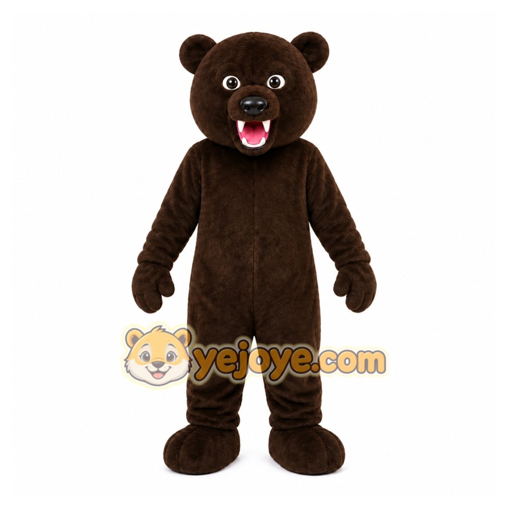 Brown Bear Mascot Costume with Custom Logo Brown Bear Mascot Costume with Custom Logo