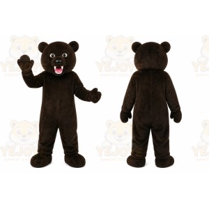 Brown Bear Mascot Costume with Custom Logo