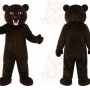 Brown Bear Mascot Costume with Custom Logo