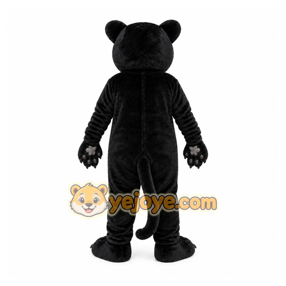 Black Panther Mascot Costume with Custom Logo Black Panther Mascot Costume with Custom Logo