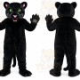 Black Panther Mascot Costume with Custom Logo