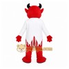Red Devil Mascot Costume with Custom Logo
