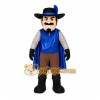 Blue Musketeer Mascot Costume with Custom Logo Blue Musketeer Mascot Costume with Custom Logo