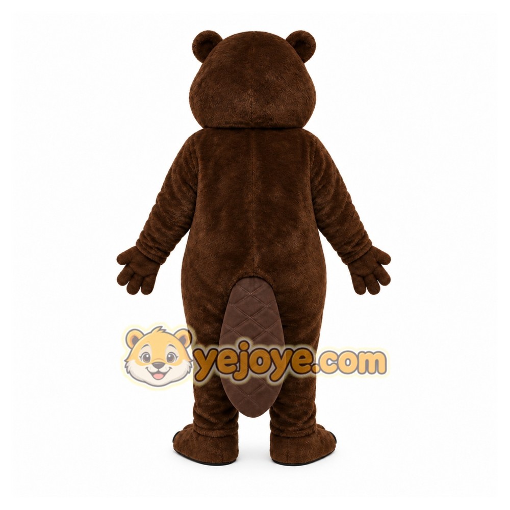 Brown Beaver Mascot Costume with Custom Logo Brown Beaver Mascot Costume with Custom Logo