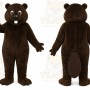 Brown Beaver Mascot Costume with Custom Logo