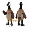 Brown Goose Mascot Costume with Custom Logo