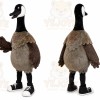 Brown Goose Mascot Costume with Custom Logo