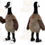 Brown Goose Mascot Costume with Custom Logo