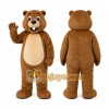 Brown Bear Mascot Costume with Custom Logo