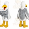 White Seagull Mascot Costume with Custom Logo