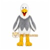 White Seagull Mascot Costume with Custom Logo