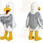 White Seagull Mascot Costume with Custom Logo