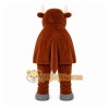 Brown Bull Mascot Costume with Custom Logo