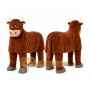 Brown Bull Mascot Costume with Custom Logo