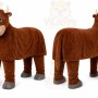 Brown Bull Mascot Costume with Custom Logo