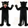 Black Panther Mascot Costume with Custom Logo