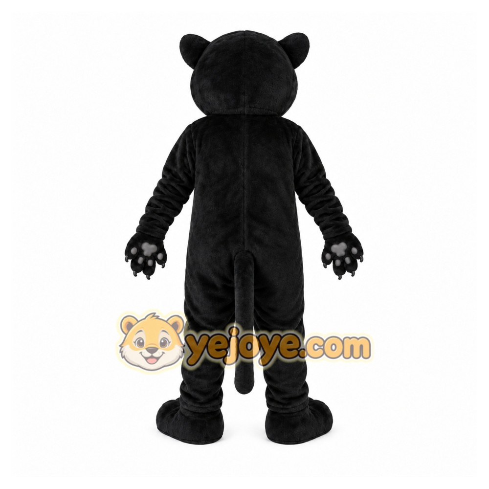 Black Panther Mascot Costume with Custom Logo Black Panther Mascot Costume with Custom Logo